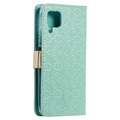 Pokrowiec z Portfelem Lace Pattern do Huawei P40 Lite - Zieleń