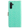 Etui z Portfelem Lace Pattern do Samsung Galaxy A13 5G - Zielone