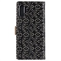 Etui z portfelem Lace Pattern do Samsung Galaxy A32 5G/M32 5G - Czarne