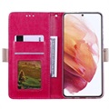 Etui z portfelem Lace Pattern do Samsung Galaxy A53 5G - Ciemny Róż