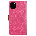 Etui z portfelem Lace Pattern do iPhone 11 Pro - Ciemny Róż