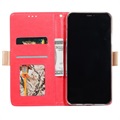 Etui z portfelem Lace Pattern do iPhone 11 Pro - Ciemny Róż