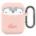 AirPods / AirPods 2 Etui Lacoste z Ciekłego Silikonu - Róż