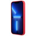 iPhone 13 Etui Lacoste z Ciekłego Silikonu - Czerwień
