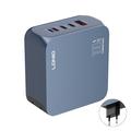 Ładowarka szybka Ldnio Q8 100W z technologią GaN - 3 porty USB-C, USB-A, Lightning - niebieska