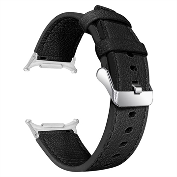 Skórzany Pasek ze Złączami do Opaski Samsung Galaxy Watch Ultra - 47mm - Czerń