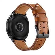 Samsung Galaxy Watch4/Watch4 Classic/Watch5/Watch6/Watch FE/Watch7 Skórzany Pasek - 20mm - Brąz