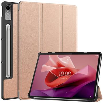 Lenovo Tab P12 Inteligentne Etui Folio z Serii Tri-Fold - Różowe Złoto