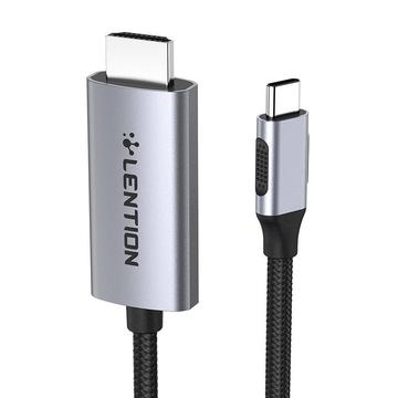 Lention CU707 Kabel USB-C do HDMI 2.0 4K60Hz/1Gbps - 3m - Szary