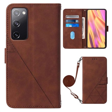 Samsung Galaxy S20 FE Etui-Portfel Seria Line - Brąz