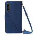 Sony Xperia 1 III Etui-Portfel Seria Line - Błękit