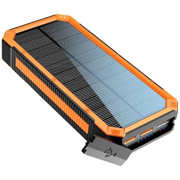 Szybki Solarny Powerbank Goobay 20000mAh - USB-C, USB - Czarny