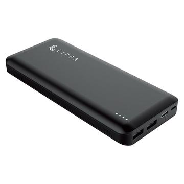 Lippa 65W Power Bank 26800mAh - 2x USB-A, USB-C - Czarny