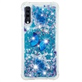 Etui z TPU Liquid Glitter do Samsung Galaxy A70 - Niebieski Motyl