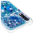 Etui z TPU Liquid Glitter do Samsung Galaxy A70 - Niebieski Motyl