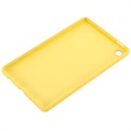 Samsung Galaxy Tab A7 Lite Etui z Ciekłego Silikonu - Żółty