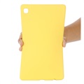 Samsung Galaxy Tab A7 Lite Etui z Ciekłego Silikonu - Żółty