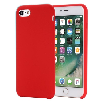 Etui z Płynnego Silikonu do iPhone 7/8/SE (2020)/SE (2022) - Czerwień