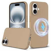iPhone 16 Plus Etui z Płynnego Silikonu - kompatybilne z MagSafe - Złoto pustyni