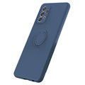 Samsung Galaxy A33 5G Etui Liquid Silicone z Uchwytem Ring - Błękit
