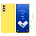 Etui z Płynnego Silikonu do Samsung Galaxy S21 FE 5G - Żółty