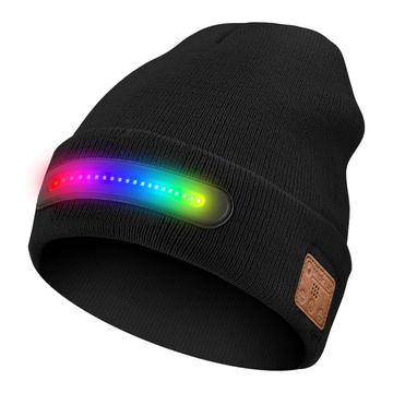 Czapka LED M1-BTD4 z Bluetooth 5.4 i głośnikami stereo - czarna