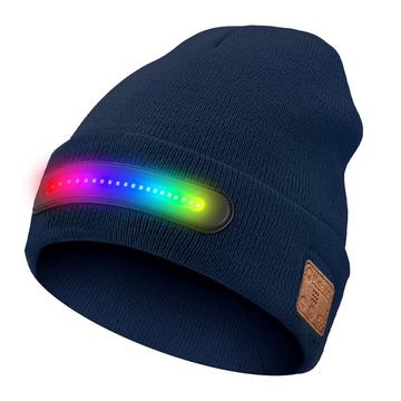 Czapka LED M1-BTD4 z Bluetooth 5.4 i głośnikami stereo - niebieska