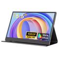 M156F04 Przenośny monitor Full HD z dwoma głośnikami - 15.6" - Czarny