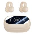 M47 Earclip Bone Conduction Wireless Headphone with Mic Bluetooth 5.3 Gaming Headset Sportowe słuchawki douszne z redukcją szumów - Nude