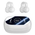 M47 Earclip Bone Conduction Bezprzewodowe słuchawki z mikrofonem Bluetooth 5.3 Zestaw słuchawkowy do gier Sportowe słuchawki douszne z redukcją szumów - białe