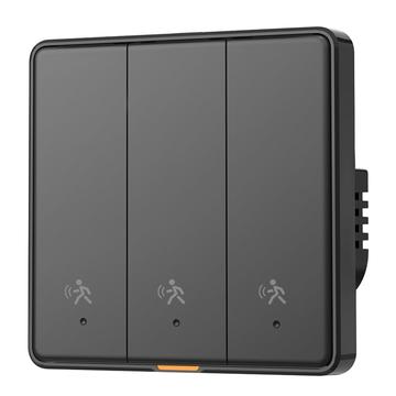 MG-KG126 Inteligentny przełącznik radarowy Zigbee / czujnik obecności człowieka - 3-gniazdowy, 1-drożny - Czarny