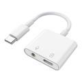MH-CM33S Adapter audio USB-C do 3.5mm z obsługą PD 3.0 - biały