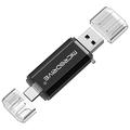 Pendrive MICRODRIVE 64GB 2 w 1 USB 2.0 / USB-C - czarny