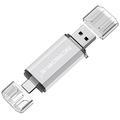 Pendrive MICRODRIVE 64GB 2 w 1 USB 2.0 / USB-C - biały