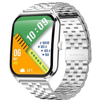 Ultracienki smartwatch MT61 z wyświetlaczem AMOLED - srebrny