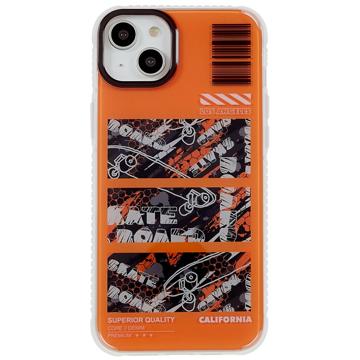 Hybrydowe Etui Mutural Camouflage Series dla iPhone 14 Plus - Pomarańcz