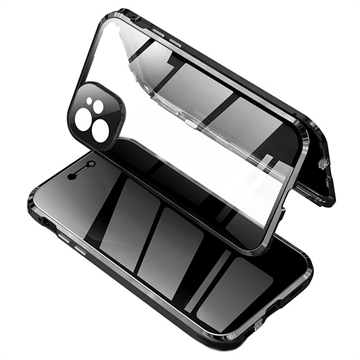 Magnetyczne Etui ze Szkłem Hartowanym Zapewniającym Prywatność do iPhone 11 - Czarne