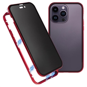 Magnetyczne Etui ze Szkłem Hartowanym Zapewniającym Prywatność do iPhone 15 Pro Max