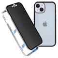 Magnetyczne Etui ze Szkłem Hartowanym Zapewniającym Prywatność do iPhone 15 - Srebrny
