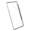 Samsung Galaxy S22 Ultra 5G Magnetyczne Etui ze Szkłem Hartowanym - Srebrny