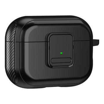 Etui magnetyczne do słuchawek Apple AirPods Pro, zapinane etui na słuchawki Bluetooth z TPU z karabińczykiem