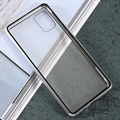Samsung Galaxy A51 Magnetyczne Etui z Hartowanym Szkłem - Srebrne