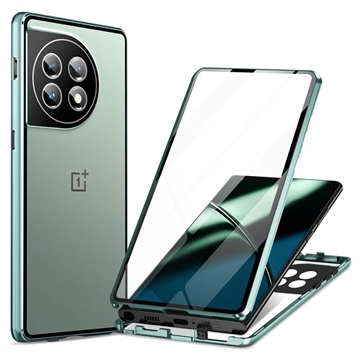 OnePlus 11 Magnetyczne Etui ze Szkłem Hartowanym - Ciemna Zieleń