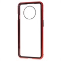 Magnetyczne Etui ze Szkłem Hartowanym do OnePlus 7T - Czerwone