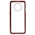 Magnetyczne Etui ze Szkłem Hartowanym do OnePlus 7T - Czerwone