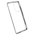 Samsung Galaxy A53 5G Magnetyczne Etui ze Szkłem Hartowanym - Srebrny