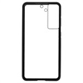 Samsung Galaxy S21 FE 5G Magnetyczne Etui ze Szkłem Hartowanym - Czarne