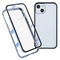 iPhone 13 Magnetyczne Etui ze Szkłem Hartowanym - Błękit