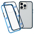 iPhone 13 Pro Magnetyczne Etui z Hartowanym Szkłem - Błękit