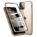 iPhone 11 Pro Magnetyczne Etui ze Szkłem Hartowanym - Złoto